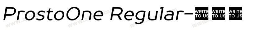ProstoOne Regular字体转换